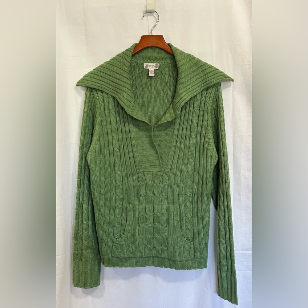 Duck Head Jeans Co. - Sage Green V-Neck Sweater